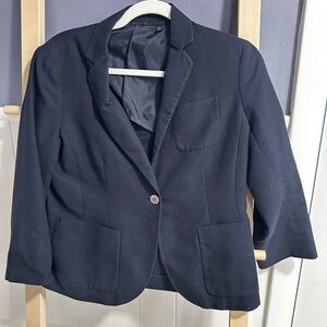 Classic Navy Women's Blazer. Bracelet length sleeves. Gently worn.